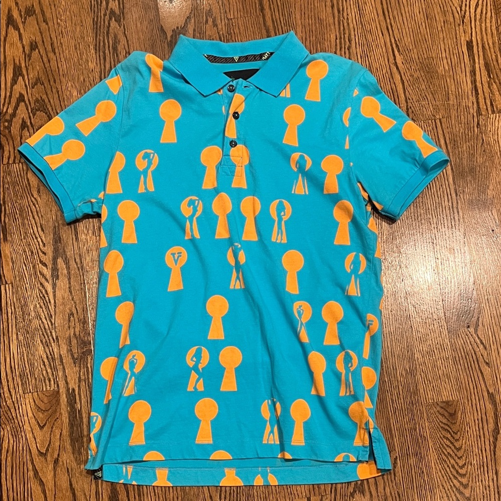 Rare Men’s Vurt Stripper Graphic Short Sleeve Polo Shirt